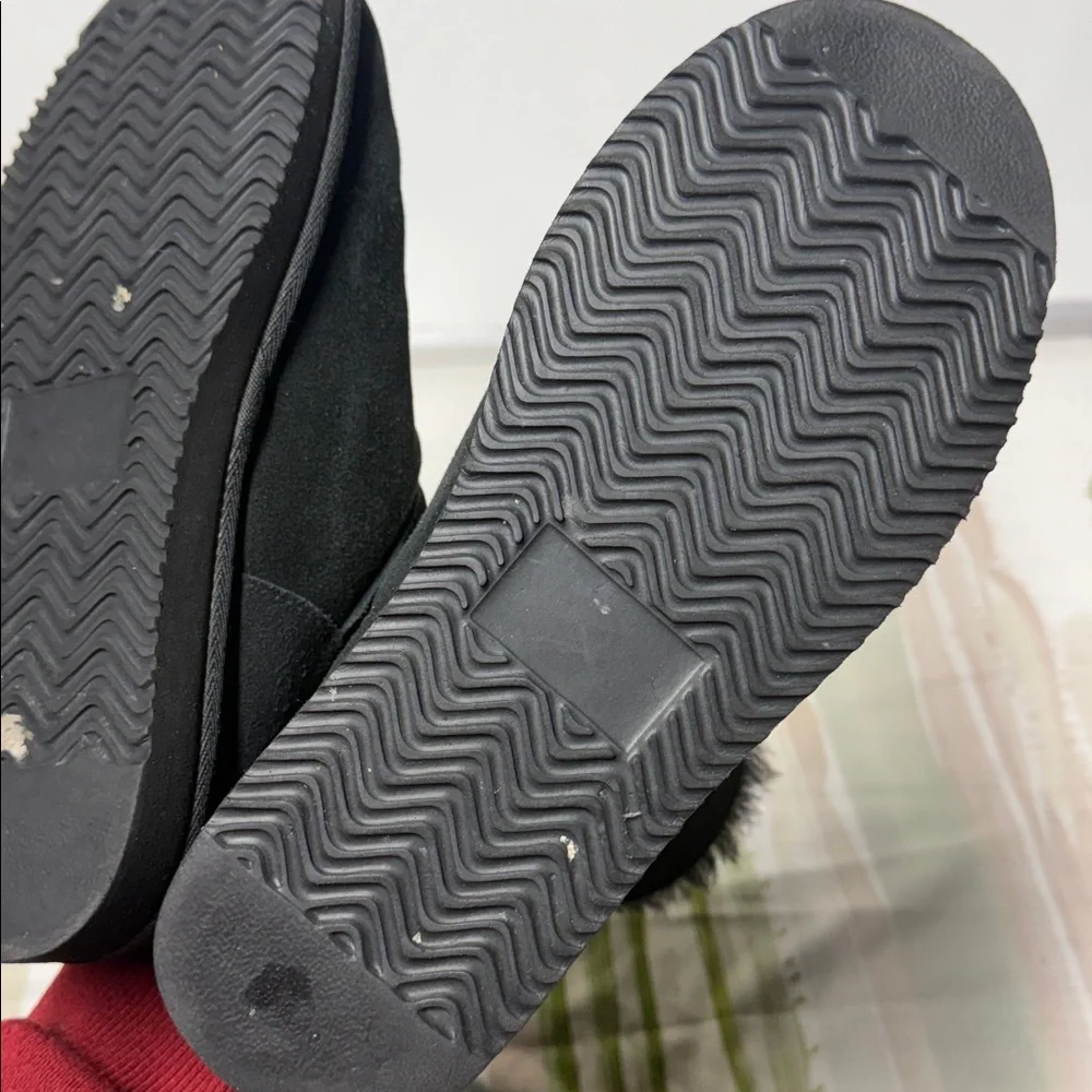 Black Suede Boots with Buckle Detail size 8